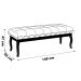 Banco Decorativo Sala de Estar Fiord 140cm Linho Bege G42 - Gran Belo
