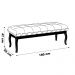 Banco Decorativo Sala de Estar Fiord 160cm Linho Bege G42 - Gran Belo