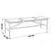 Banco Decorativo para Varanda Cozinha 3 Lugares Dresden 140cm Grafite Madeira Maciça Rustic Brown - Gran Belo