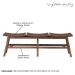 Banco Decorativo para Varanda Cozinha 3 Lugares Eden 149cm Madeira Maciça Rustic Brown G54 - Gran Belo