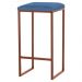 Banqueta Decorativa Billie Base Bronze Suede Azul Marinho G41 - Gran Belo