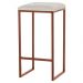 Banqueta Decorativa Billie Base Bronze Suede Bege G41 - Gran Belo