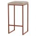 Banqueta Decorativa Billie Base Bronze Suede Cappuccino - Gran Belo