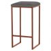 Banqueta Decorativa Billie Base Bronze Suede Cinza G41 - Gran Belo