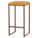 Banqueta Decorativa Billie Base Bronze Suede Mostarda - Gran Belo