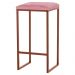 Banqueta Decorativa Billie Base Bronze Suede Rosa - Gran Belo