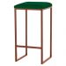 Banqueta Decorativa Billie Base Bronze Suede Verde G41 - Gran Belo