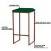 Banqueta Decorativa Billie Base Bronze Suede Verde G41 - Gran Belo