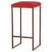 Banqueta Decorativa Billie Base Bronze Suede Vermelho G41 - Gran Belo