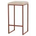 Banqueta Decorativa Billie Base Bronze Veludo Bege - Gran Belo