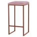 Banqueta Decorativa Billie Base Bronze Veludo Rosê - Gran Belo