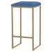 Banqueta Decorativa Billie Base Gold Suede Azul Marinho G41 - Gran Belo