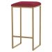 Banqueta Decorativa Billie Base Gold Suede Bordô G41 - Gran Belo