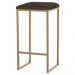 Banqueta Decorativa Billie Base Gold Suede Marrom - Gran Belo
