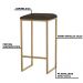 Banqueta Decorativa Billie Base Gold Suede Marrom - Gran Belo