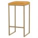 Banqueta Decorativa Billie Base Gold Suede Mostarda G41 - Gran Belo