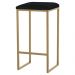 Banqueta Decorativa Billie Base Gold Suede Preto G41 - Gran Belo