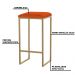 Banqueta Decorativa Billie Base Gold Suede Telha G41 - Gran Belo