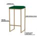 Banqueta Decorativa Billie Base Gold Suede Verde - Gran Belo