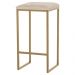 Banqueta Decorativa Billie Base Gold Veludo Bege G41 - Gran Belo