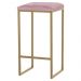 Banqueta Decorativa Billie Base Gold Veludo Rosê G41 - Gran Belo