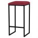 Banqueta Decorativa Billie Base Preta Suede Bordô G41 - Gran Belo