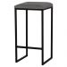 Banqueta Decorativa Billie Base Preta Suede Cinza G41 - Gran Belo