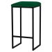 Banqueta Decorativa Billie Base Preta Suede Verde G41 - Gran Belo