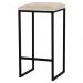 Banqueta Decorativa Billie Base Preta Veludo Bege G41 - Gran Belo