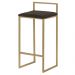 Banqueta Decorativa Jasmine Base Gold Suede Marrom G41 - Gran Belo