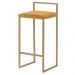 Banqueta Decorativa Jasmine Base Gold Suede Mostarda G41 - Gran Belo