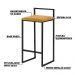 Banqueta Decorativa Jasmine Base Preto Suede Mostarda G41 - Gran Belo