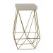 Banqueta Decorativa Kathy Base Gold Suede Bege G41 - Gran Belo