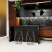 Banqueta Decorativa Kathy Base Gold Suede Marrom G41 - Gran Belo