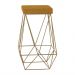 Banqueta Decorativa Kathy Base Gold Suede Mostarda G41 - Gran Belo
