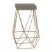 Banqueta Decorativa Kathy Base Gold Veludo Cinza G41 - Gran Belo