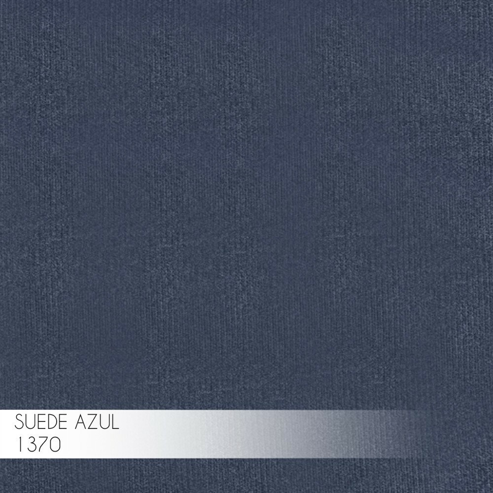 Banqueta Decorativa Rubel Base Gold Suede Azul Marinho G41 - Gran Belo