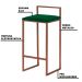 Banqueta Decorativa Selena Base Bronze Suede Verde G41 - Gran Belo