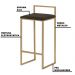 Banqueta Decorativa Selena Base Gold Suede Marrom - Gran Belo