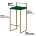 Banqueta Decorativa Selena Base Gold Suede Verde G41 - Gran Belo