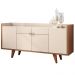 Buffet Aparador Balcão Sala de Jantar Albâni Off White/Nature - Gran Belo