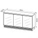 Buffet Aparador Balcão Sala de Jantar com Espelho nas Portas BB2609 MDP Natural G69 - Gran Belo
