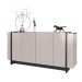 Buffet Aparador Decorativo 160cm Destin Off White/Preto G73 - Gran Belo