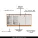 Buffet Aparador Decorativo 160cm Gunga Off White/Freijó G73 - Gran Belo
