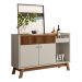 Buffet Aparador Decorativo Modric Detalhe Ripado 133cm Freijo/Off White G77 - Gran Belo