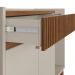 Buffet Aparador Decorativo Modric Detalhe Ripado 133cm Freijo/Off White G77 - Gran Belo