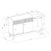 Buffet Aparador Decorativo Modric Detalhe Ripado 133cm Nature/Off White G77 - Gran Belo