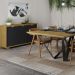 Buffet Aparador Decorativo Shaman em Madeira Castanho/Preto - Gran Belo