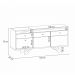 Buffet Aparador Noeli com Bandeja Lateral MDP/MDF Pés em Madeira Castanho/Off White G26 - Gran Belo