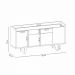 Buffet Balcão Decorativo Albâni Sala de Jantar Pés Madeira MDP/MDF Off White/Castanho G26 - Gran Belo
